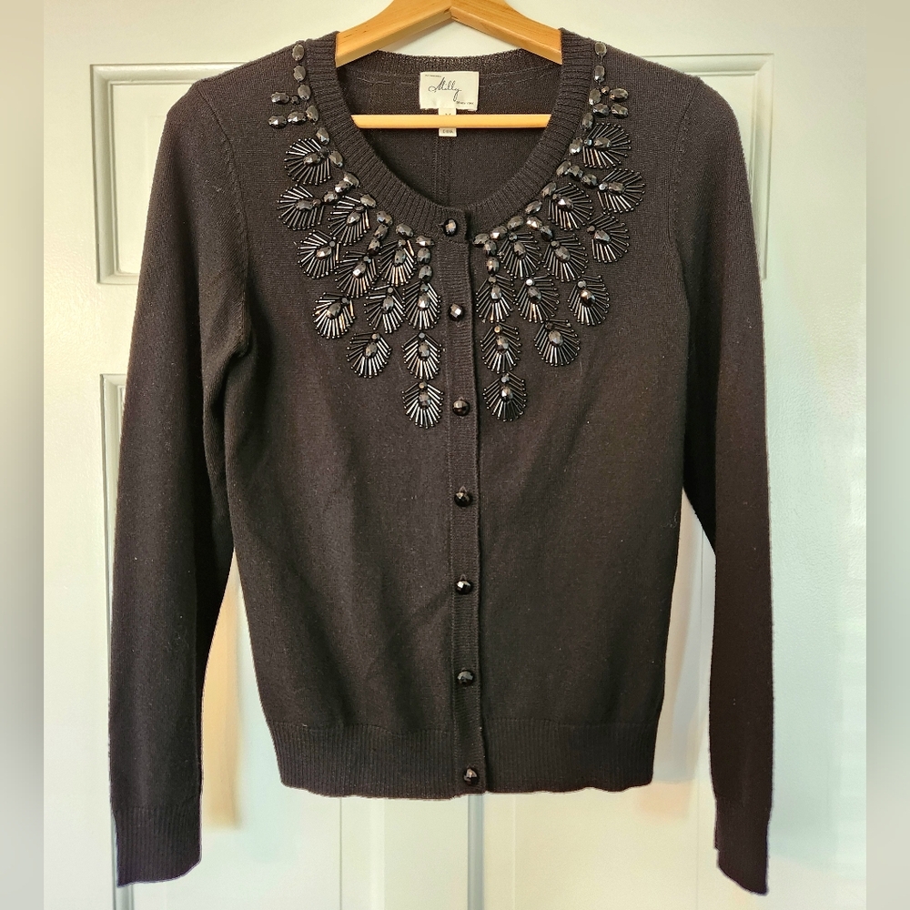 Millie Black Embellished Cardigan